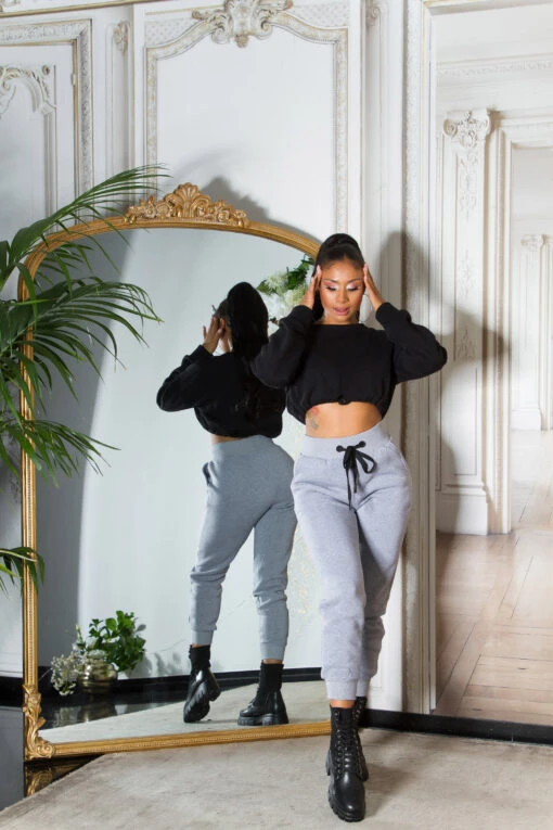 Pantalon Sport Gris Pour Femme – Image 9