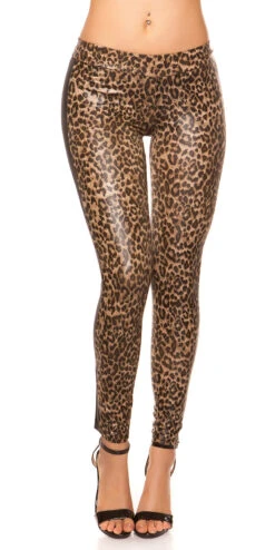 Legging Leopard Doux -Mode de luxe 0000IN50575 LEO 5