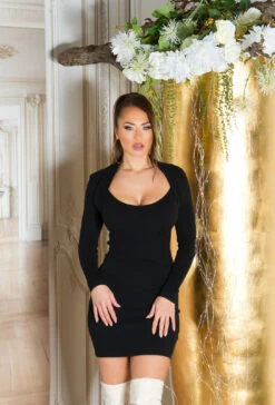 Robe Bolero Noire -Mode de luxe 0000ISF9027 N SCHWARZ 66