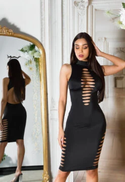 Robe Dos Nu Noire -Mode de luxe 0000K20822 SCHWARZ 30