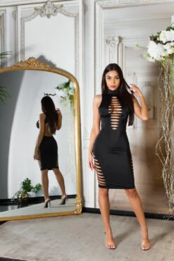 Robe Dos Nu Noire -Mode de luxe 0000K20822 SCHWARZ 33