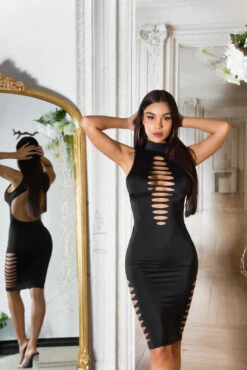 Robe Dos Nu Noire -Mode de luxe 0000K20822 SCHWARZ 35
