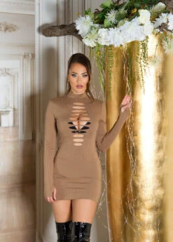 Robe Sexy Cappuccino -Mode de luxe 0000K20825 CAPPUCCINO 14