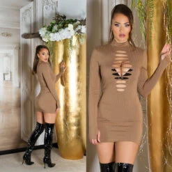 Robe Sexy Cappuccino -Mode de luxe 0000K20825 CAPPUCCINO 18