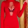 Robe Sexy Rouge Décolleté à Trous -Mode de luxe 0000K20825 ROT 21
