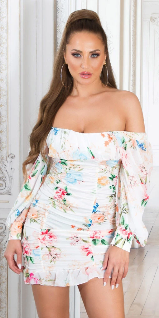 Robe Fleurie Blanche