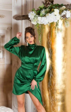 Robe De Soirée Satinée Verte -Mode de luxe 0000K63248 GRUEN 35