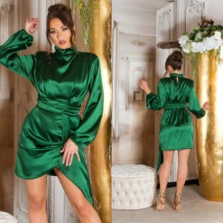 Robe De Soirée Satinée Verte -Mode de luxe 0000K63248 GRUEN 38