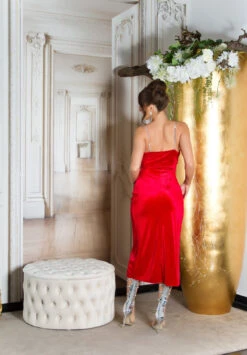 Robe De Soirée Longue Rouge -Mode de luxe 0000K65249 ROT 49