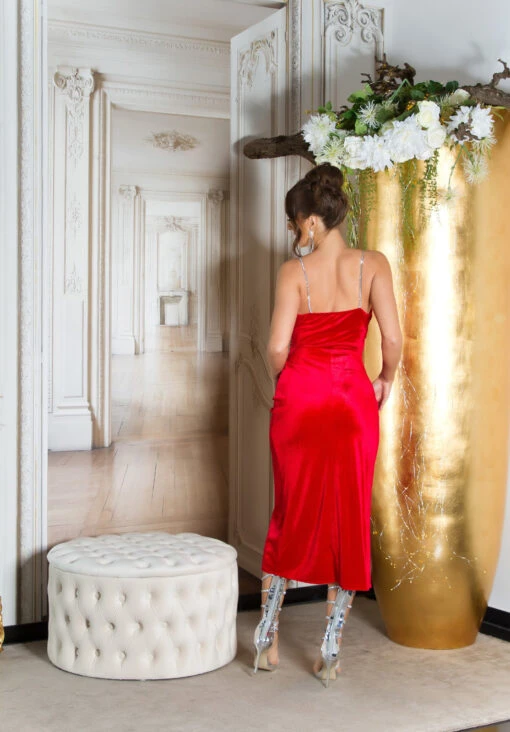 Robe De Soirée Longue Rouge – Image 7
