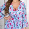 Robe Florale Manches Longues -Mode de luxe 0000K9550 BABYBLAU 1
