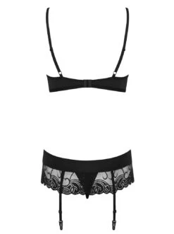 Obsessive Ensemble Lingerie Noir 3 Pièces Dentelle -Mode de luxe 10221 1d171b3e c4f9 412f a5fb e61a099a5b7b