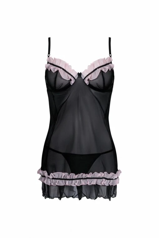 Anaïs Nuisette Résille Grande Taille Noir Et Rose – Image 5