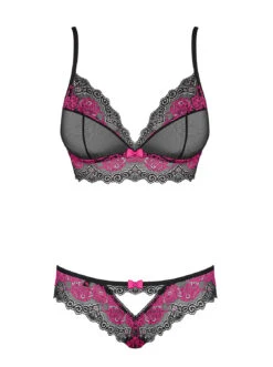 Obsessive Ensemble Lingerie Coquine Noir Et Fuchsia -Mode de luxe 21035 4e0093f0 157e 41d4 8a2d cc634cd8b927