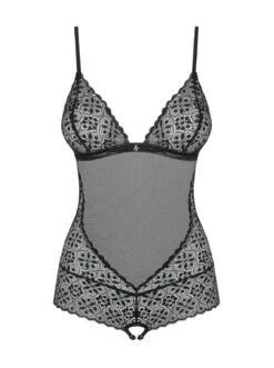 Obsessive Body Lingerie Ouvert Noir Shibu -Mode de luxe 21160