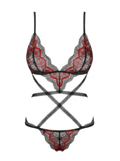 Obsessive Body Sexy Noir Et Rouge -Mode de luxe 22558