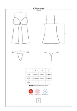 Obsessive Nuisette Sensuelle Babydoll Noire Chiccanta -Mode de luxe 22819 7daede12 4b95 4ebc 9c16 00f96ccd24f6