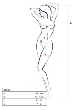 Bodystocking Large Résille Noir -Mode de luxe 24271