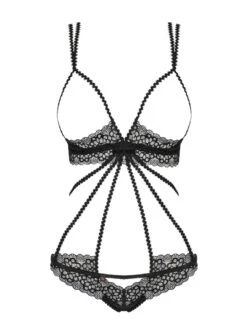 Obsessive Body Ouvert Devant Noir -Mode de luxe 25097