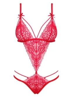 Obsessive Body Rouge Sexy En Dentelle Lovlea -Mode de luxe 25355