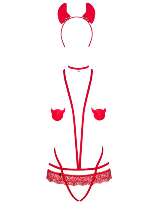 Obsessive Evilia Ensemble 4 Pièces - Rouge – Image 4