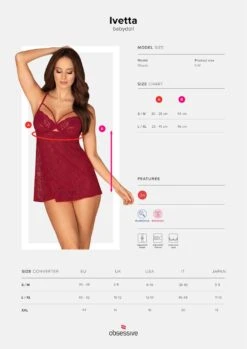 Obsessive Nuisette Bordeaux En Dentelle -Mode de luxe 26621 b4e448b4 009a 48c4 a02f 14ce7fea0c34