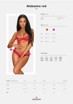 Obsessive Ensemble Sexy Rouge -Mode de luxe 27458