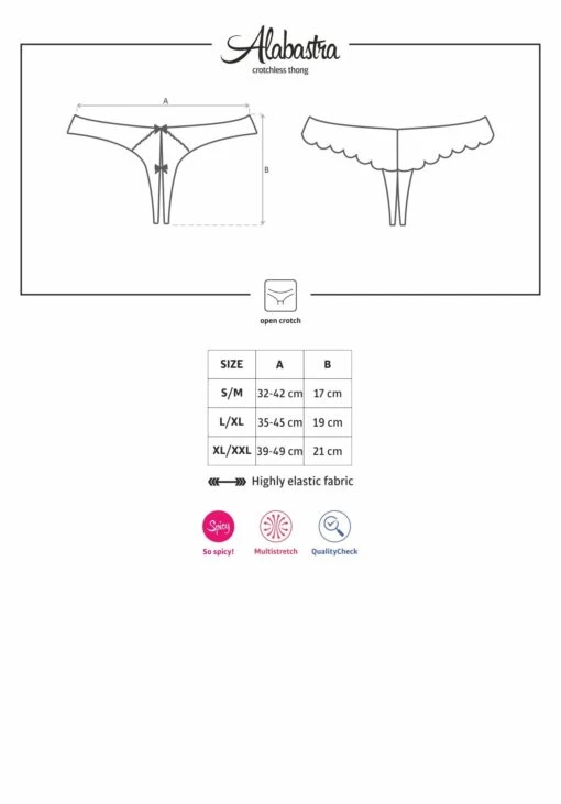 Obsessive String Ouvert Blanc – Image 3
