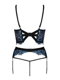 Obsessive Ensemble Lingerie Trois Pièces Bleu -Mode de luxe 30467