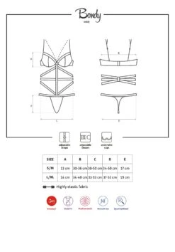 Obsessive Body String Noir Bondy -Mode de luxe 3218