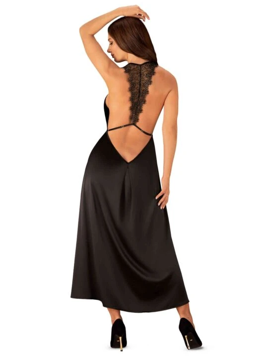 Obsessive Robe Longue Sexy Noire – Image 4