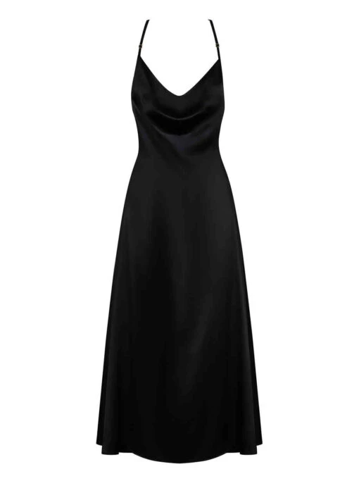 Obsessive Robe Longue Sexy Noire – Image 5