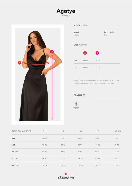 Obsessive Robe Longue Sexy Noire – Image 7