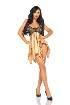 Beauty Night Nuisette Satin Dorée -Mode de luxe 34677 006604cd a73a 4c7a 919b 8a3a4e593877