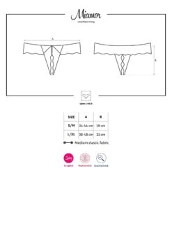 Obsessive String Ouvert Noir -Mode de luxe 3550 aac9e03a 2ee0 4c33 80bd bde36fdb2ae6