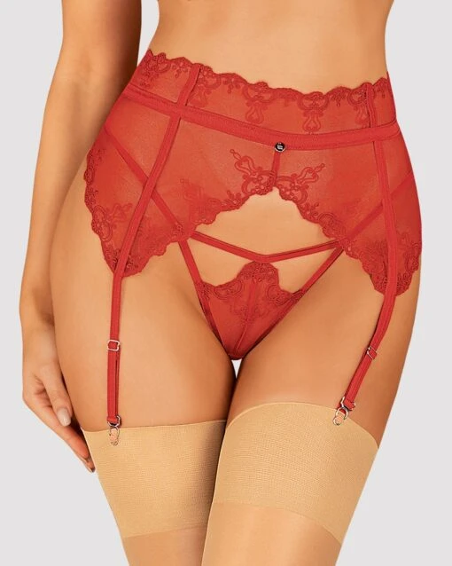 Obsessive Porte-jarretelles Sexy Rouge – Image 2