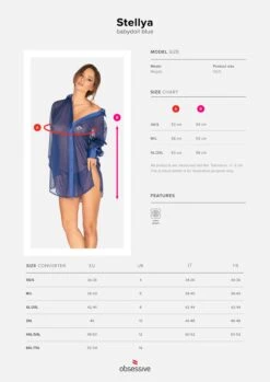 Obsessive Nuisette Transparente Bleue -Mode de luxe 36375 6ad635c7 481f 461f a885 03ffa9046e56