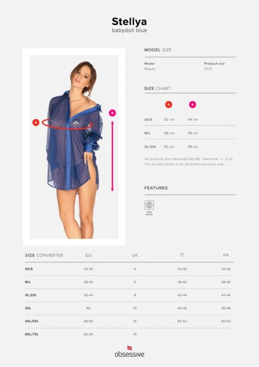 Obsessive Nuisette Transparente Bleue – Image 7