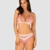 Obsessive Ensemble Lingerie Rose 2 Pièces Bloomys -Mode de luxe 36593