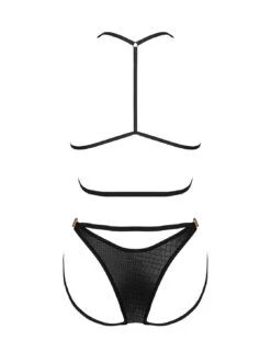 Obsessive Ensemble Lingerie Noire Deux Pièces - Cobra -Mode de luxe 36654