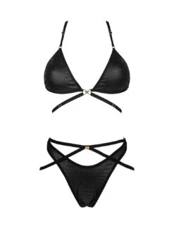 Obsessive Ensemble Lingerie Noire Deux Pièces - Cobra -Mode de luxe 36655