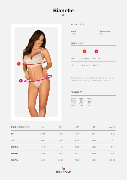 Obsessive Ensemble Lingerie Fine Blanc Bianelle – Image 5