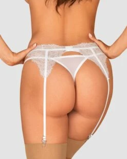 Obsessive Porte Jarretelles Blanc Bianelle -Mode de luxe 37059
