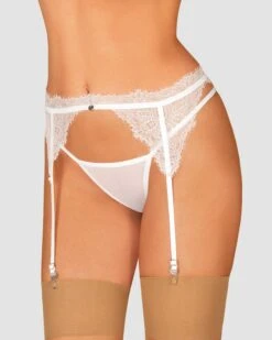 Obsessive Porte Jarretelles Blanc Bianelle -Mode de luxe 37060