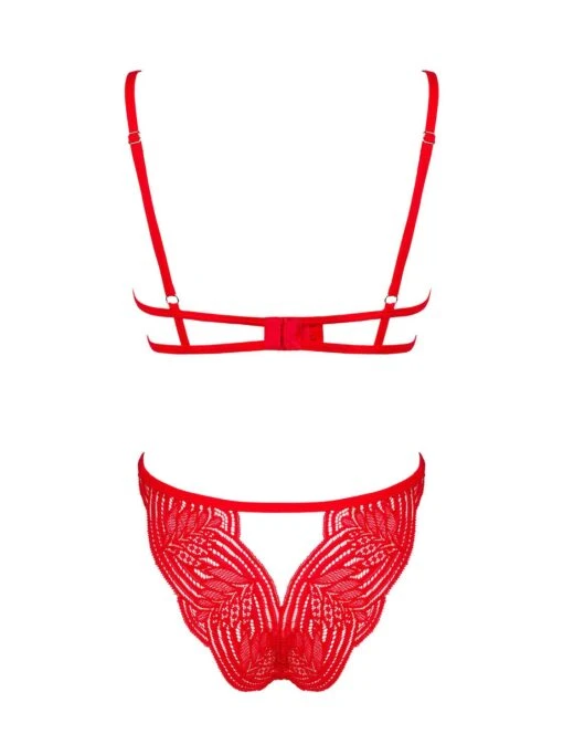 Obsessive Ensemble Lingerie Rouge Ouverte – Image 6
