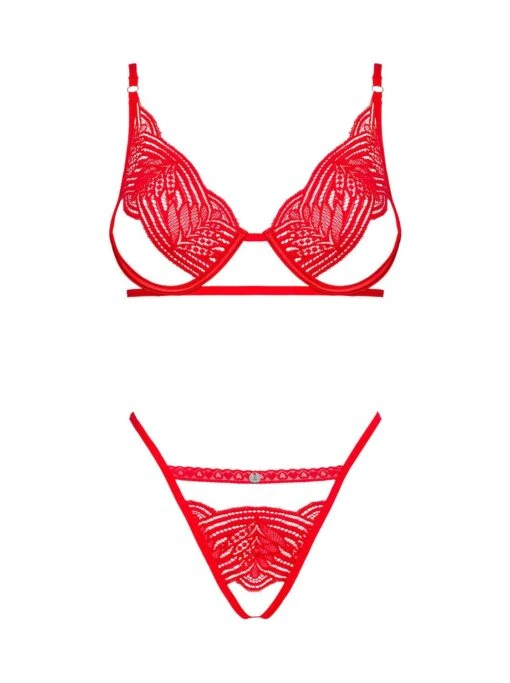 Obsessive Ensemble Lingerie Rouge Ouverte – Image 5