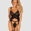 Obsessive Body Noir Style Guêpière -Mode de luxe 37117