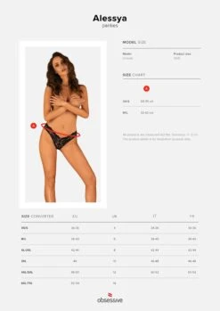 Obsessive Culotte Noire Sexy Alessya -Mode de luxe 37484 fcfae160 93a8 4249 87b1 1b6fd3e5160b