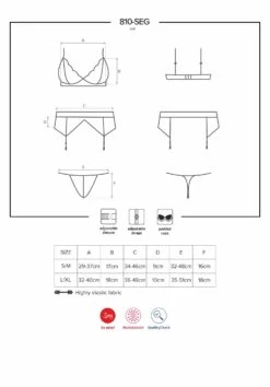 Obsessive Lingerie Sexy Blanche De Noce -Mode de luxe 810 SEG 2Ensemble3pcs Blanc 13913