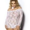 Anaïs Nuisette Sexy Dentelle Blanche Grande Taille -Mode de luxe 8183